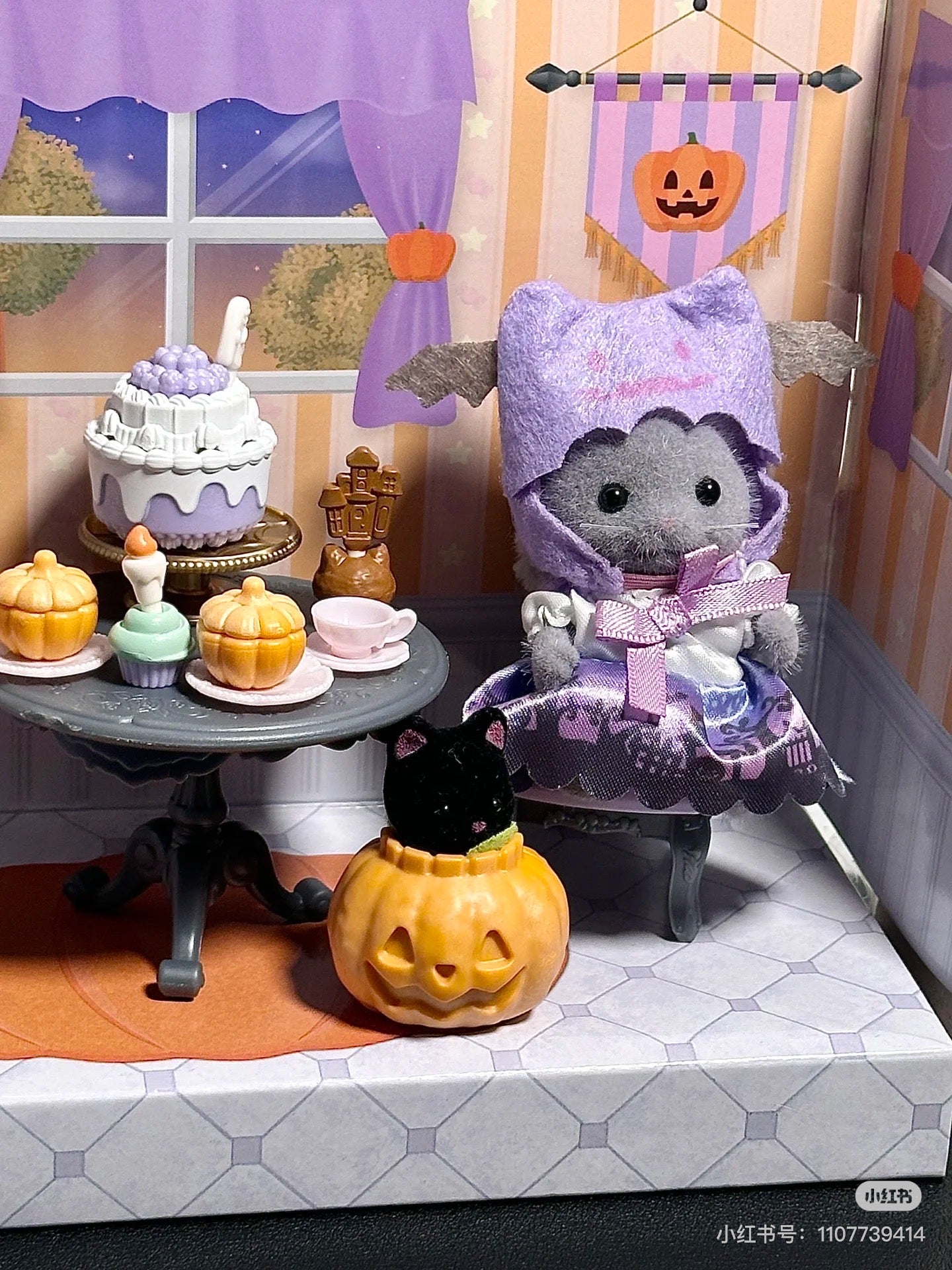 SylvanianFamilies森贝儿家族|Halloween feestset万圣节排队系列波斯猫女巫套组/玩具/过家家5764