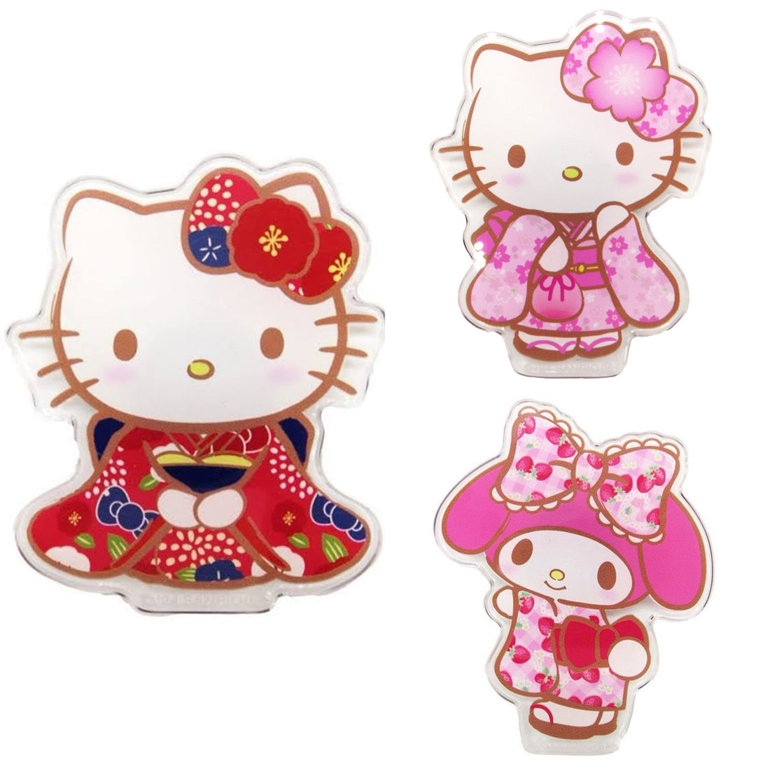 Sanrio|hello kitty & My Melody Patterns Magnet| 0.7 x 4.5 x 5.3cm approx.