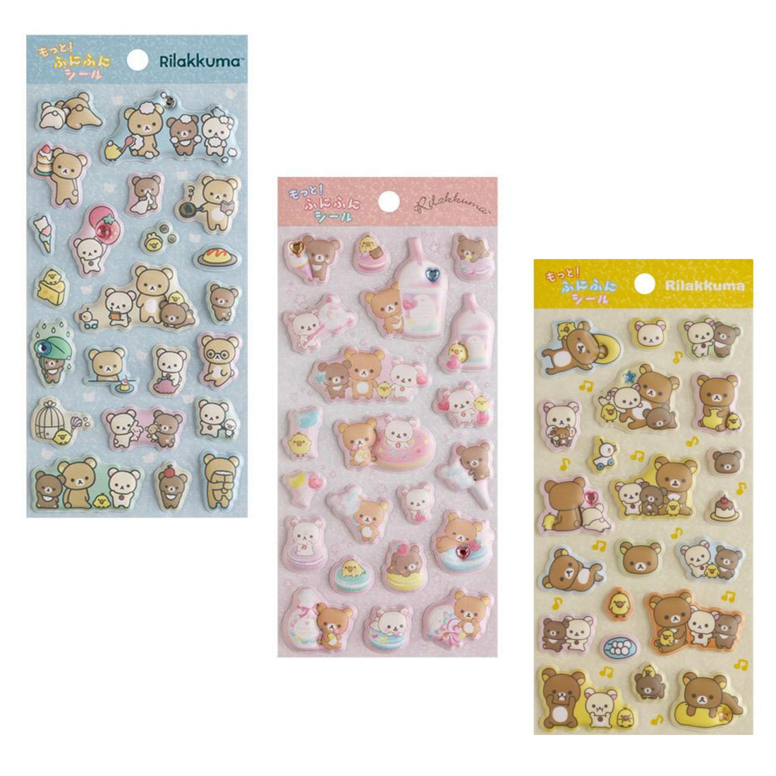 Rilakkuma|Marshmallow 3D Sticker Sheet|200×95mm approx.