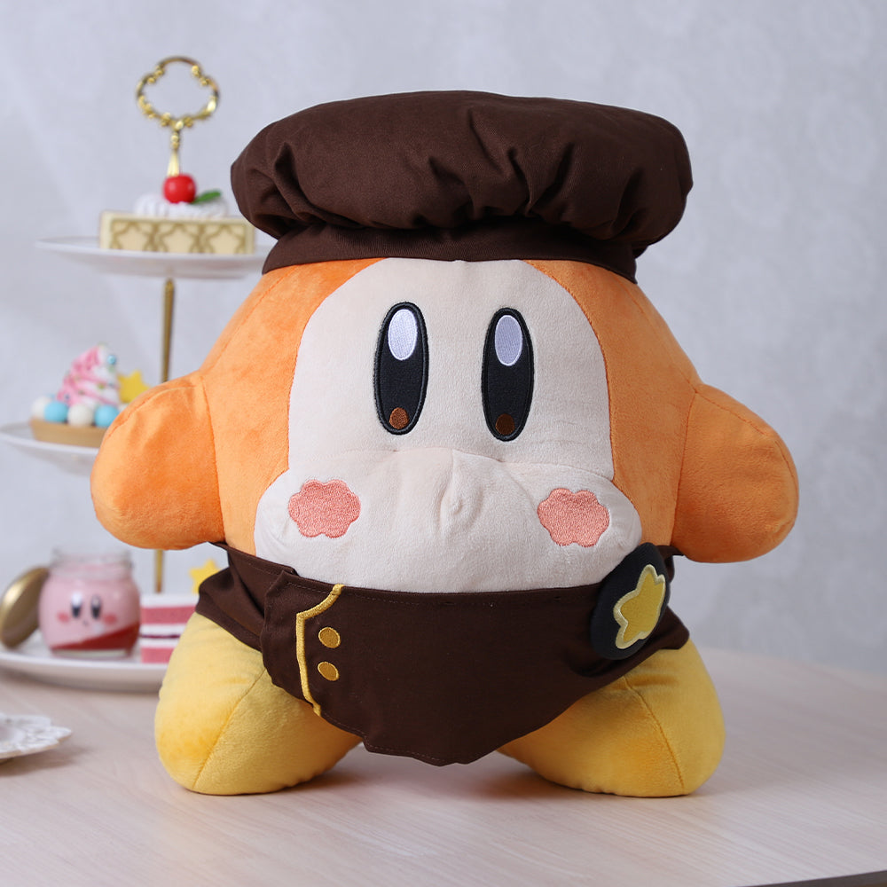 Kirby|cafe厨房限定咖啡色厨师服公仔L号|約H380×W300×D270mm