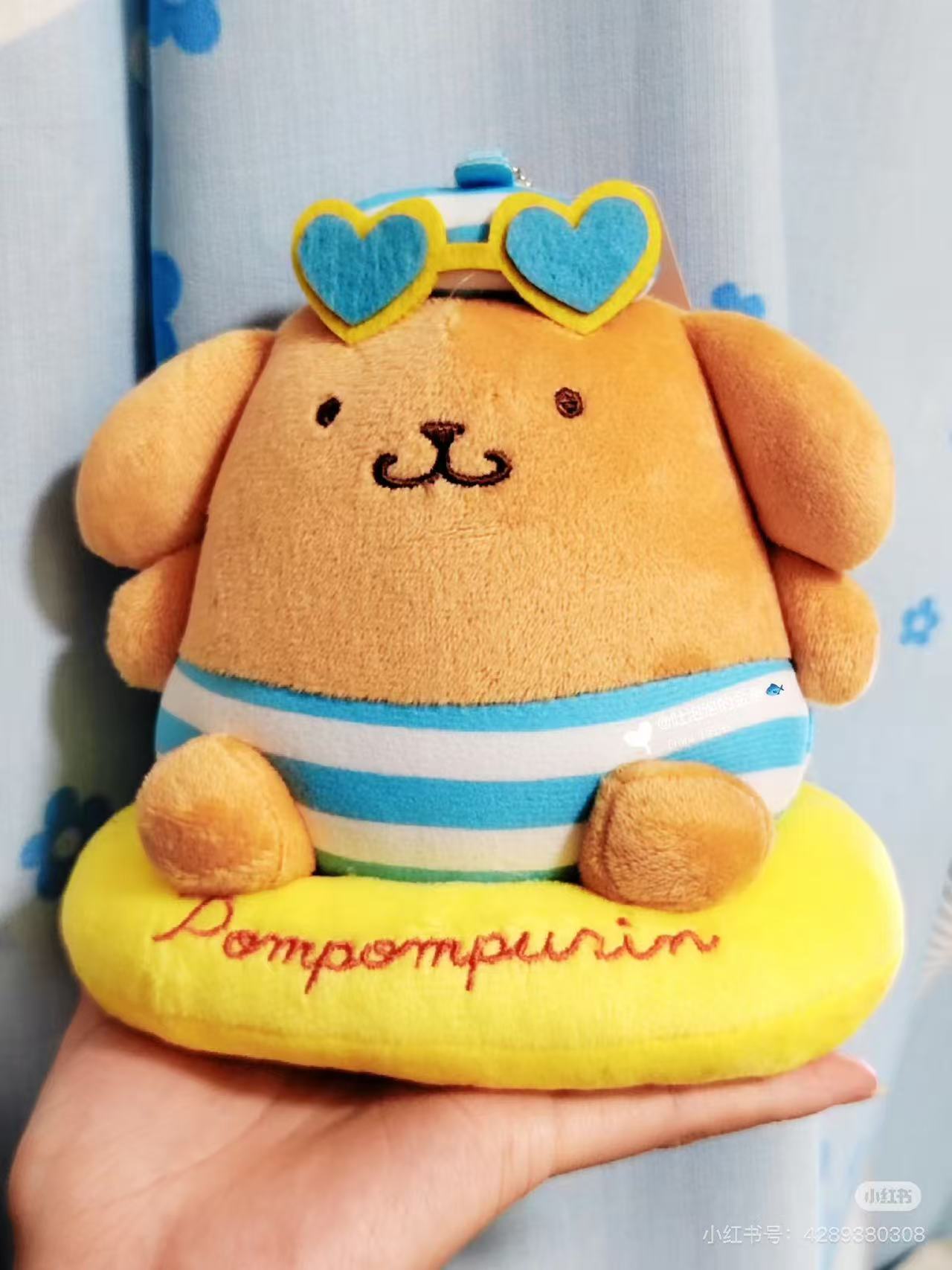 Sanrio|Avail summer tanned  swimming ring Mascot Holder /Plush Keychain