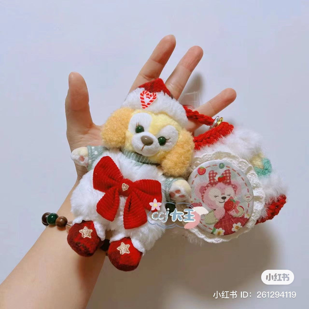 Disney迪士尼|东迪草莓情人节限定布制蕾丝边徽章盲盒/胸针/也可当挂饰/共5种|1枚入