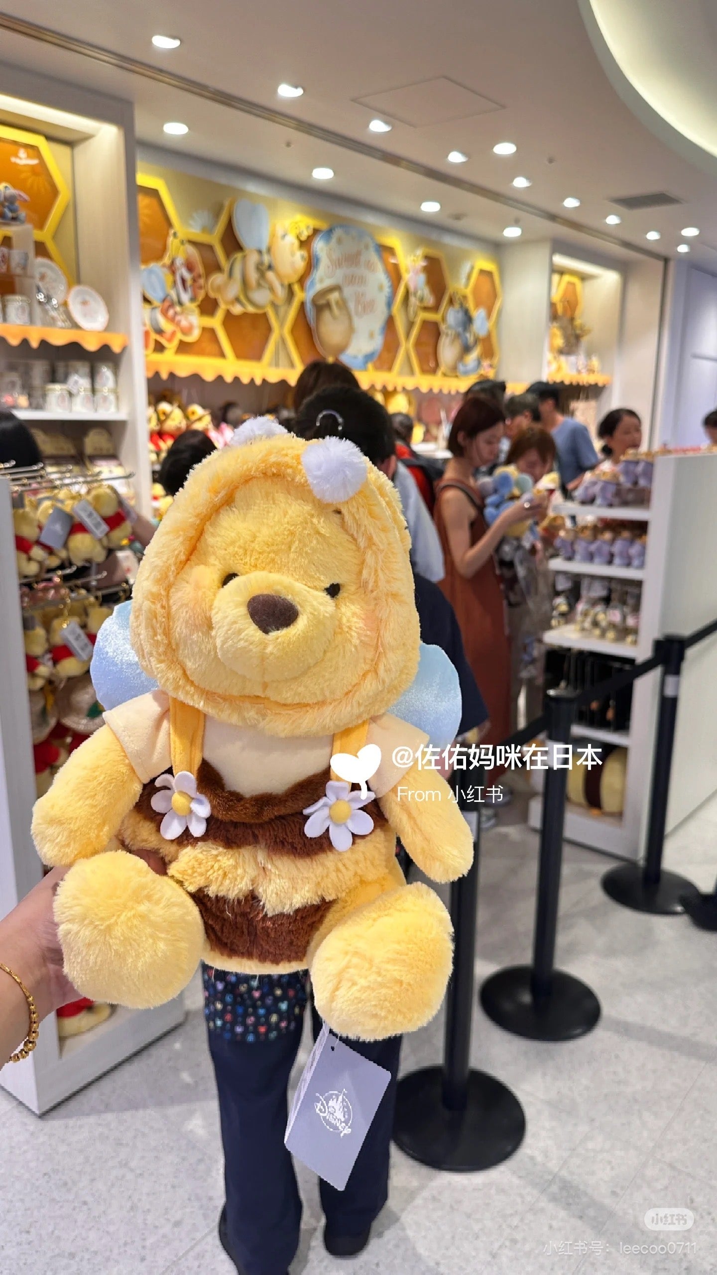 Disney|2024 HONEY DAY 超萌黄色蜜蜂噗噗公仔/玩偶|M約高さ39×幅28×奥行き22cm/S約高さ30×幅21×奥行き20cm