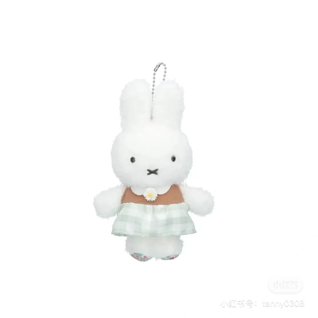 Miffy米菲|flower Miffy限定雏菊格子裙超软萌玩偶挂件