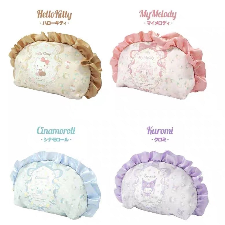 Sanrio|可爱时尚褶边化妆包/收纳包|约 W20 x H11 x D6cm