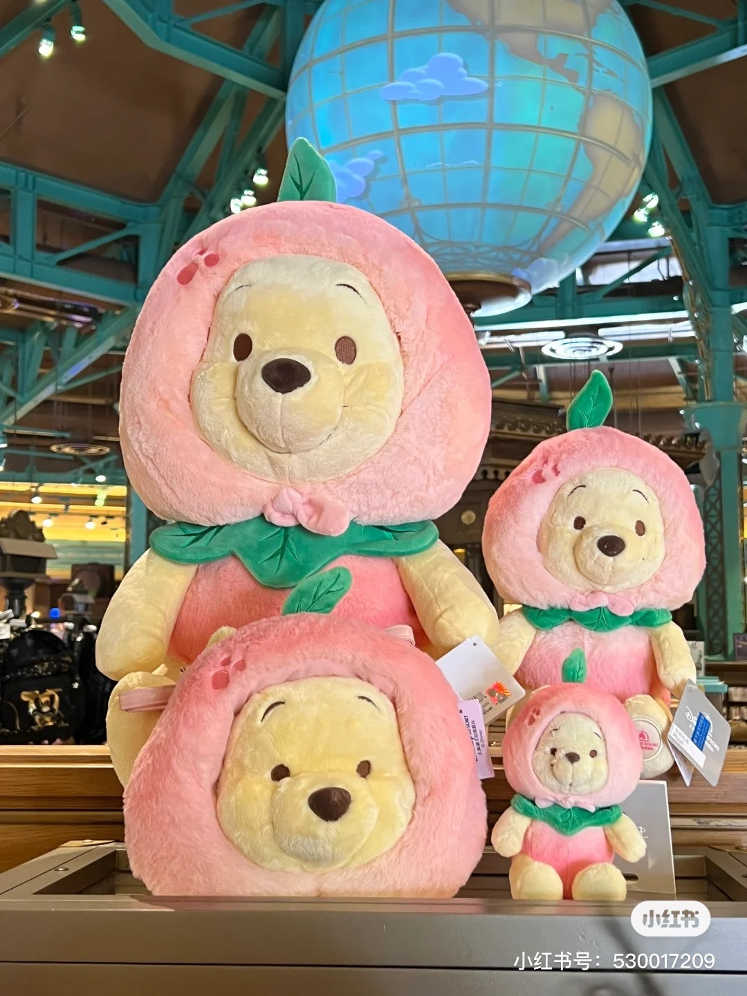 Disney SH|winnie the pooh超柔软mochi水蜜桃噗噗全系列
