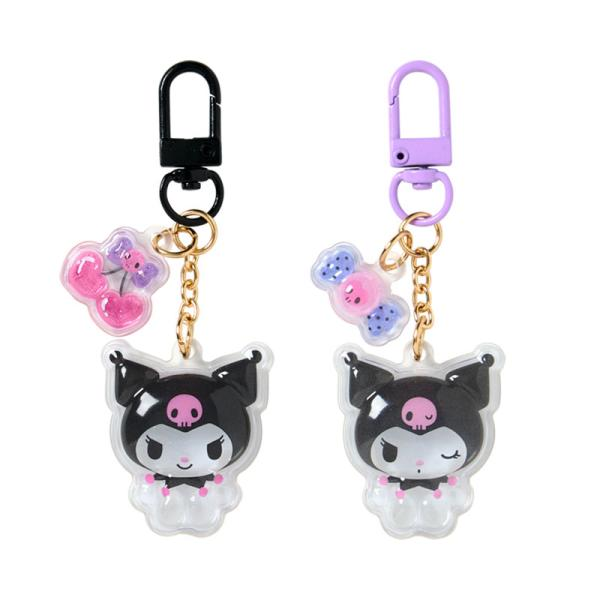 Sanrio|matching smiley faces Set of 2 Keychain/Keyring|3cm x 0.8cm x 3.5cm approx.