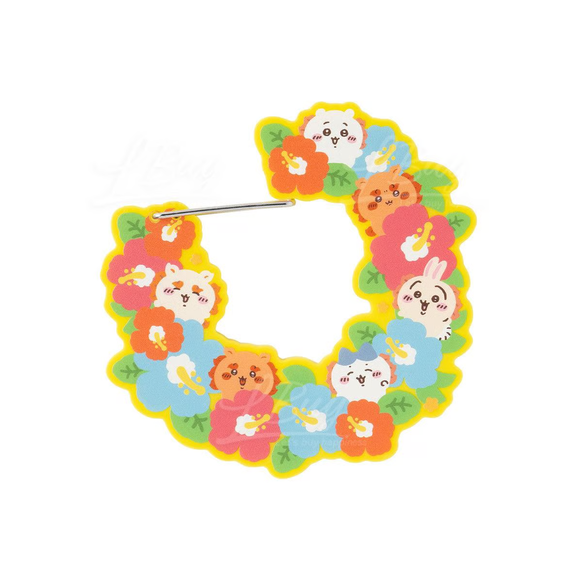 Chiikawa|Acrylic Carabiner - Shisa Souvenir Shop Hibiscus|88×88mm approx.