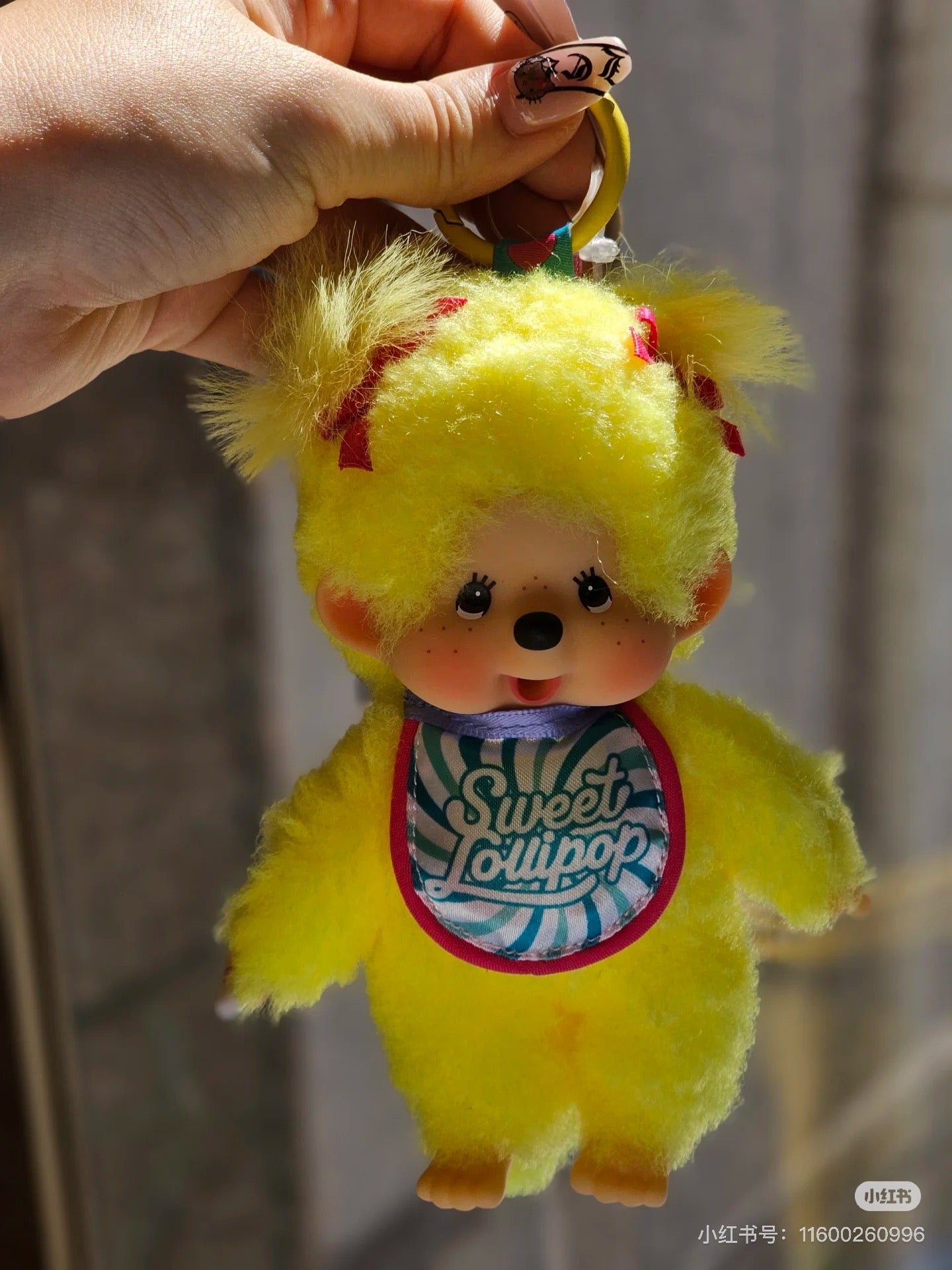 Monchhichi|Sweet Lollipop Mascot Holder /Plush Keychain|H16×W8.5×D5.5cm approx.