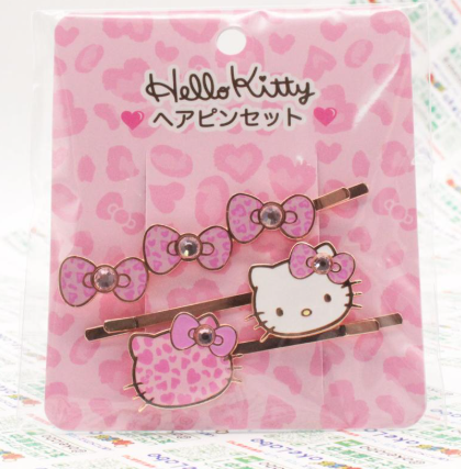 Sanrio|Hairpin Set - Hello Kitty : Gogo Gal Collection Leopard|3 piece