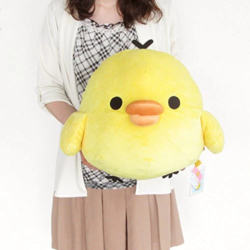 Rilakkuma轻松熊|San-X Stuffed Toy (L) - Kiiroitori超好摸大号鼻孔鸡毛绒玩偶/公仔|約380×430×300mm