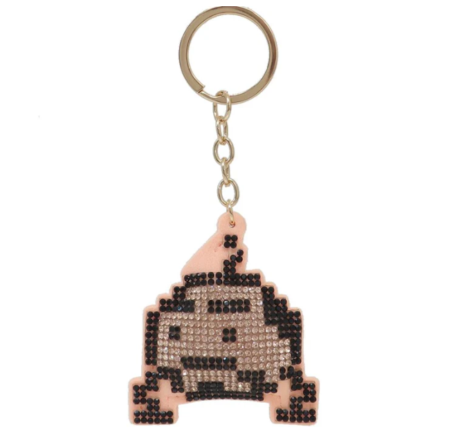 Tamagotchi|Rhinestone Keychain/Keyring|50 x 60 x 20mm approx.