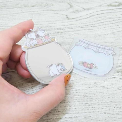 SNOOPY|PEANUTS Hand Mirror Card|64x76x1mm approx.
