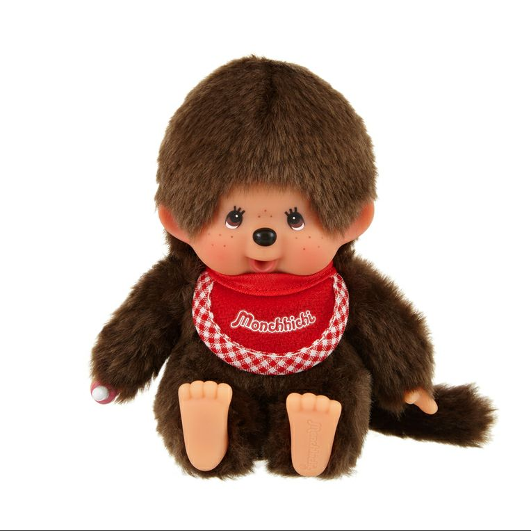 Monchhichi|Premium Standard Plush SS Brown Boy Sitting|14cm x 9cm x 7cm approx.