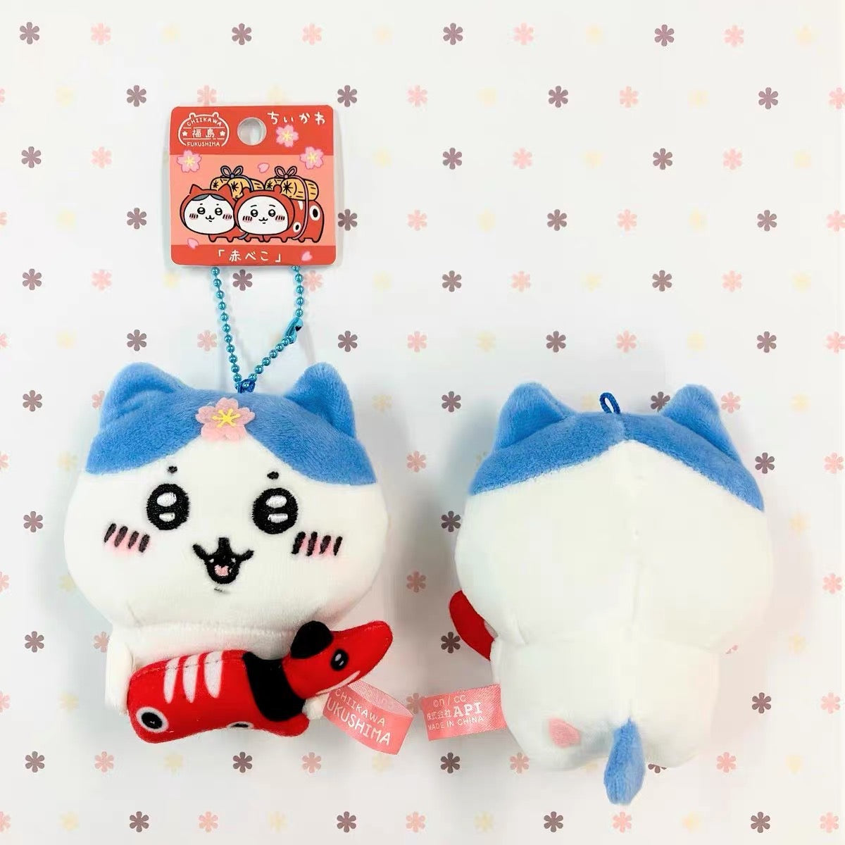 Chiikawa|Akabeko Mascot Holder /Plush Keychain|Total length about 10cm