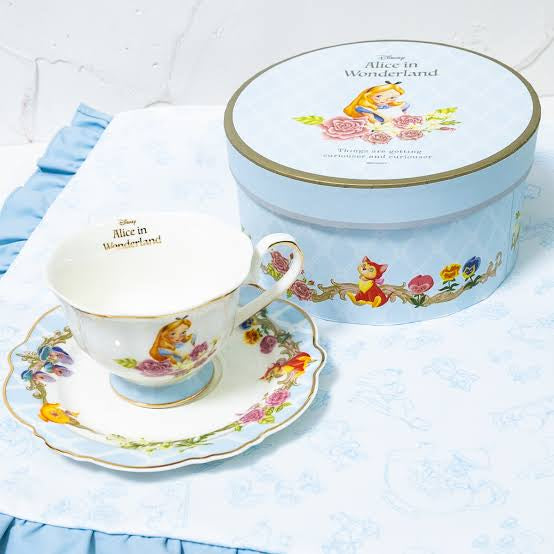 Disney|爱丽丝梦游仙境Alice Sweet Garden甜蜜花园茶会特辑超美水色杯盘组/超美礼物盒|杯約 高さ6.5×幅12.2×奥行き9.5(cm)