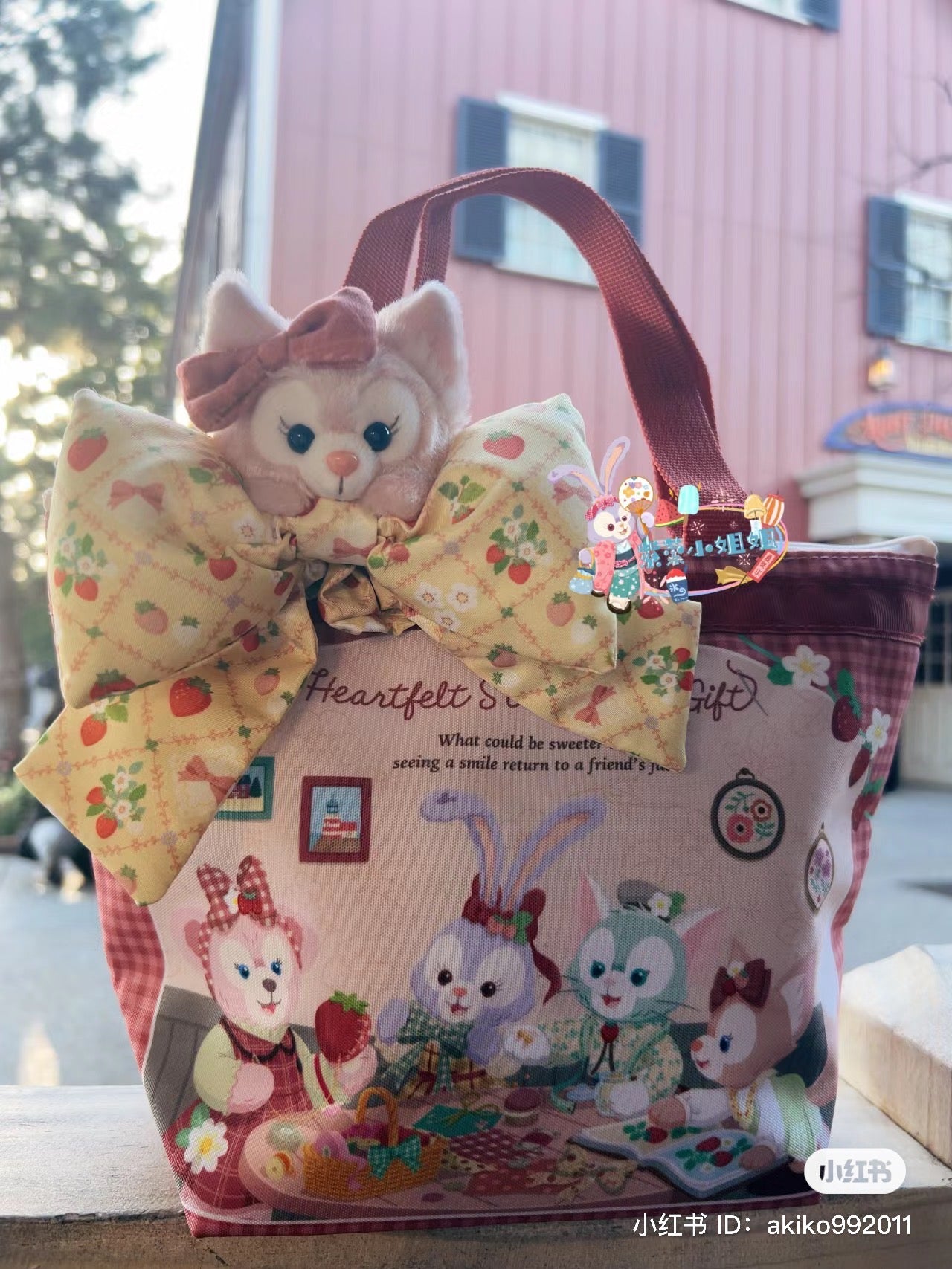 Disney迪士尼|草莓情人节限定贝儿发绳/也可系在手腕/包上当装饰