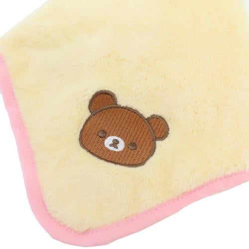 Rilakkuma轻松熊|可收起式便携收纳/特殊抗菌防臭加工/便携可挂小毛巾/小刺绣图案擦手巾/吸水巾|打开后約9.5×12cm