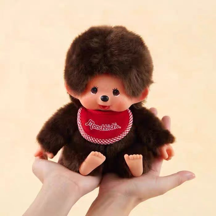 Monchhichi|Premium Standard Brown Sitting Plush Dolls/Plush Toy|M/H19 x W16 x D13 cm approx.