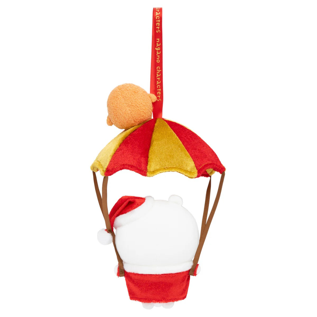 Nagano|Hangable Parachute Santa Joke Bear Mascot Holder /Plush Keychain| H230×W160×D130mm approx.
