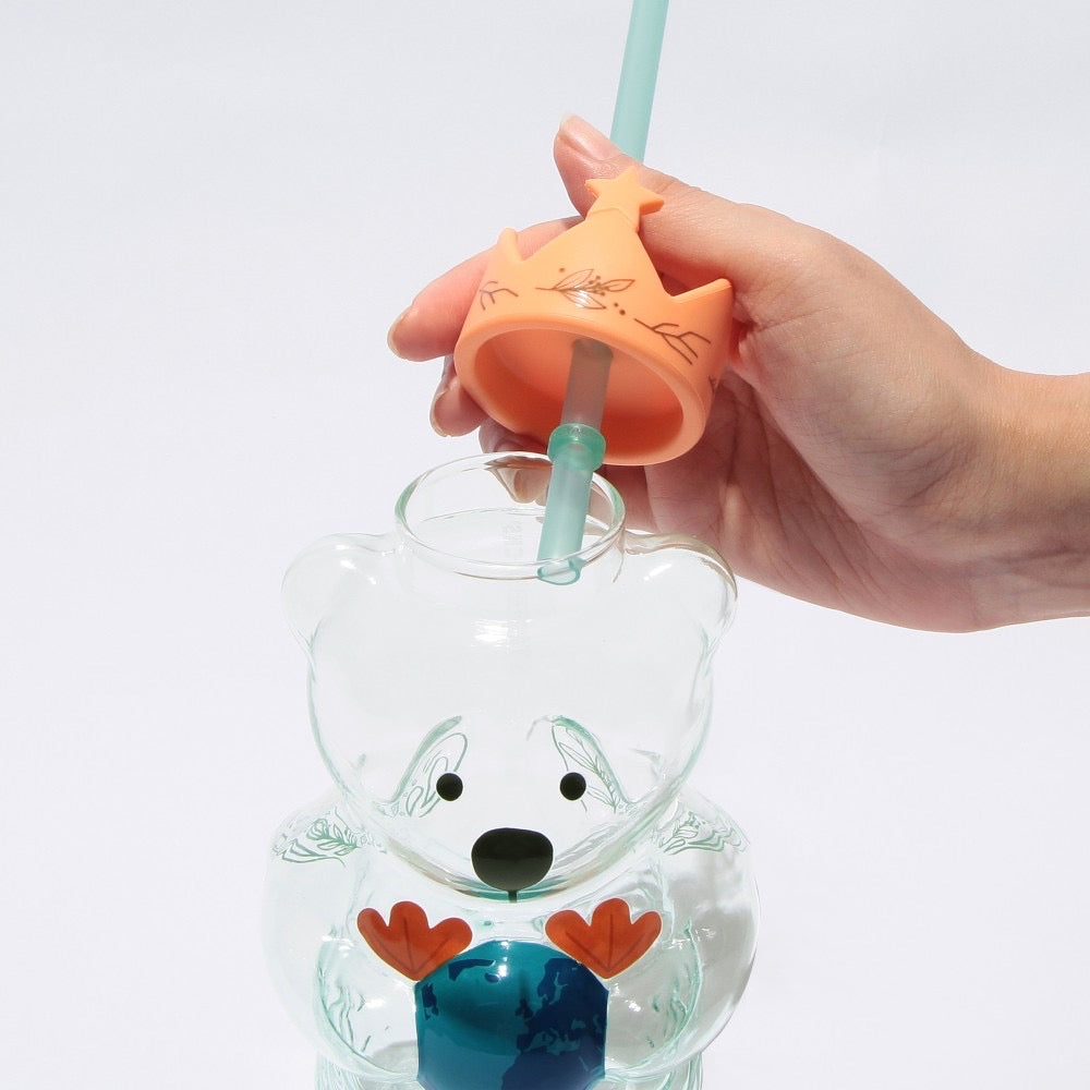 Starbucks日本星巴克|美人鱼系列星巴克熊大容量耐热玻璃吸管杯|591ml