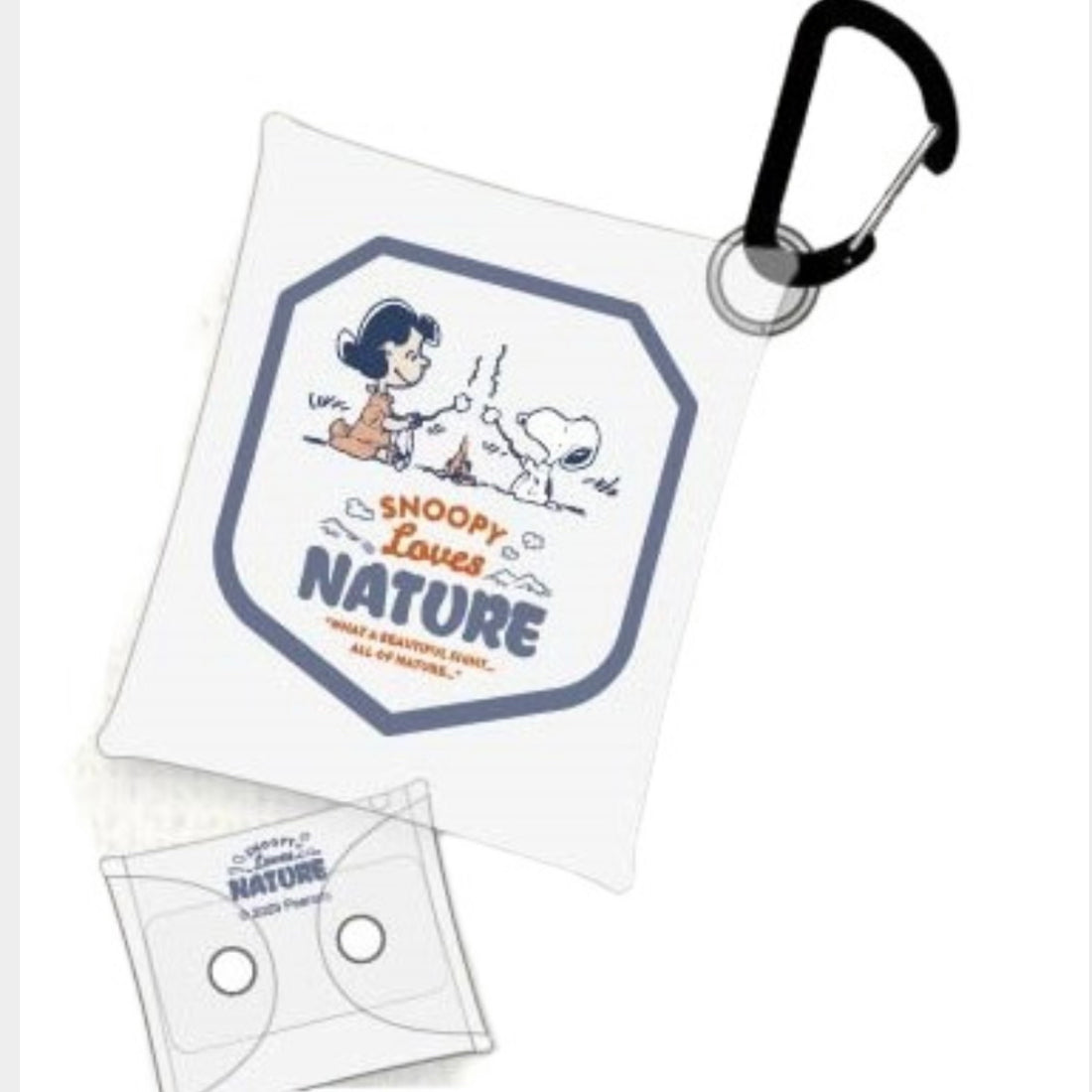 Snoopy|热爱自然系列方形透明pvc钥匙包/零钱包/airpods耳机收纳包|约W75×H90×D20mm