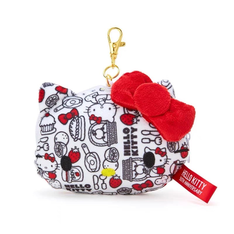 Hello kitty凯蒂猫|50周年限定kitty大脸印花可伸缩卡包|约13.5×3.5×10cm