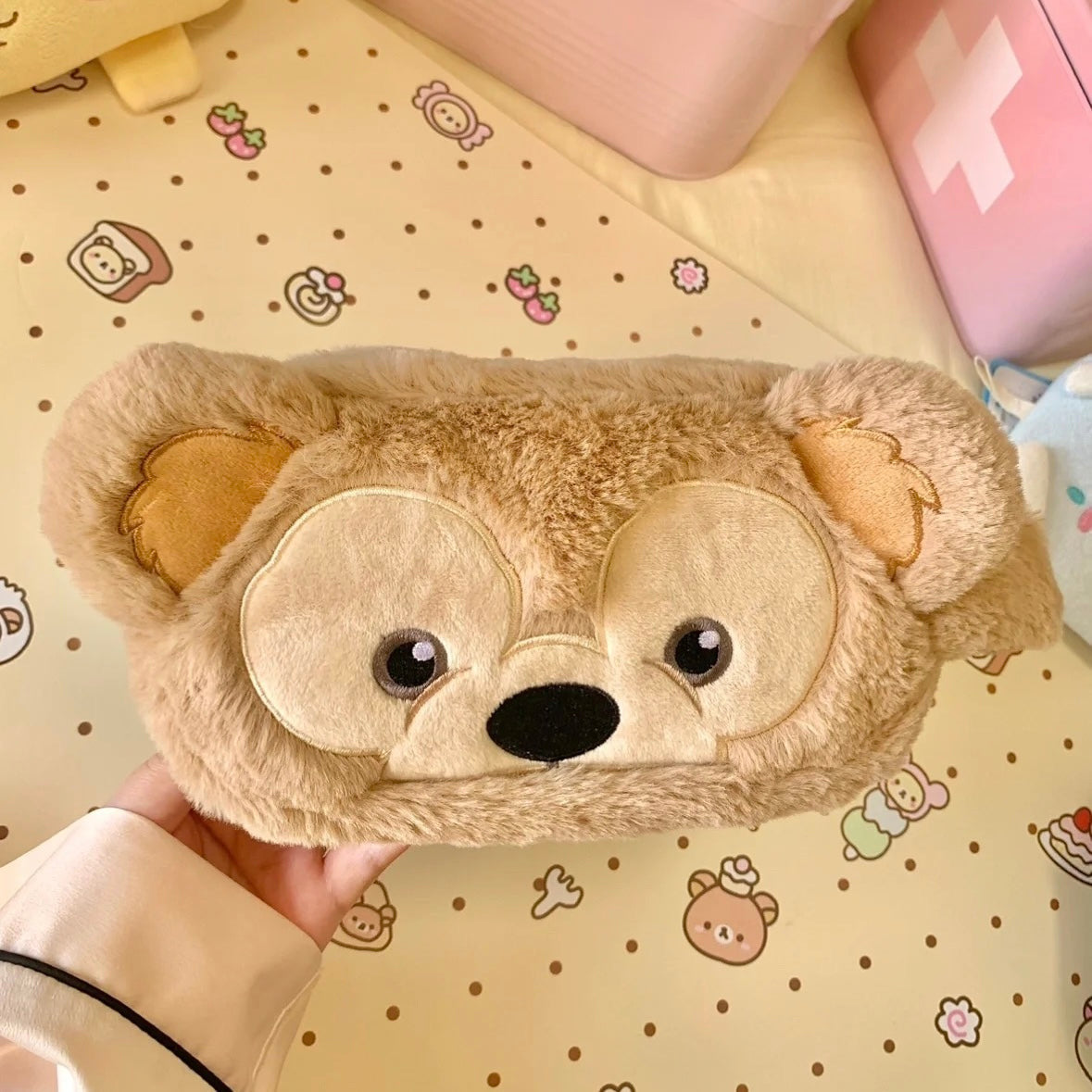 Disney SH|Duffy达菲/ShellieMay雪莉玫/玫玫大容量毛绒笔袋