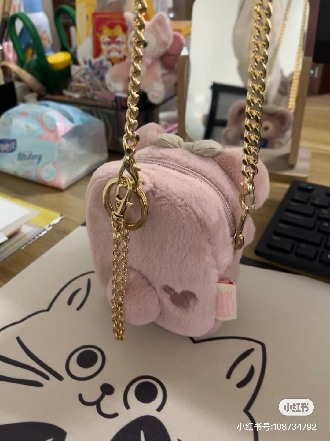 Disney SH|可爱毛绒痛包挂件/零钱包挂件/容量很可