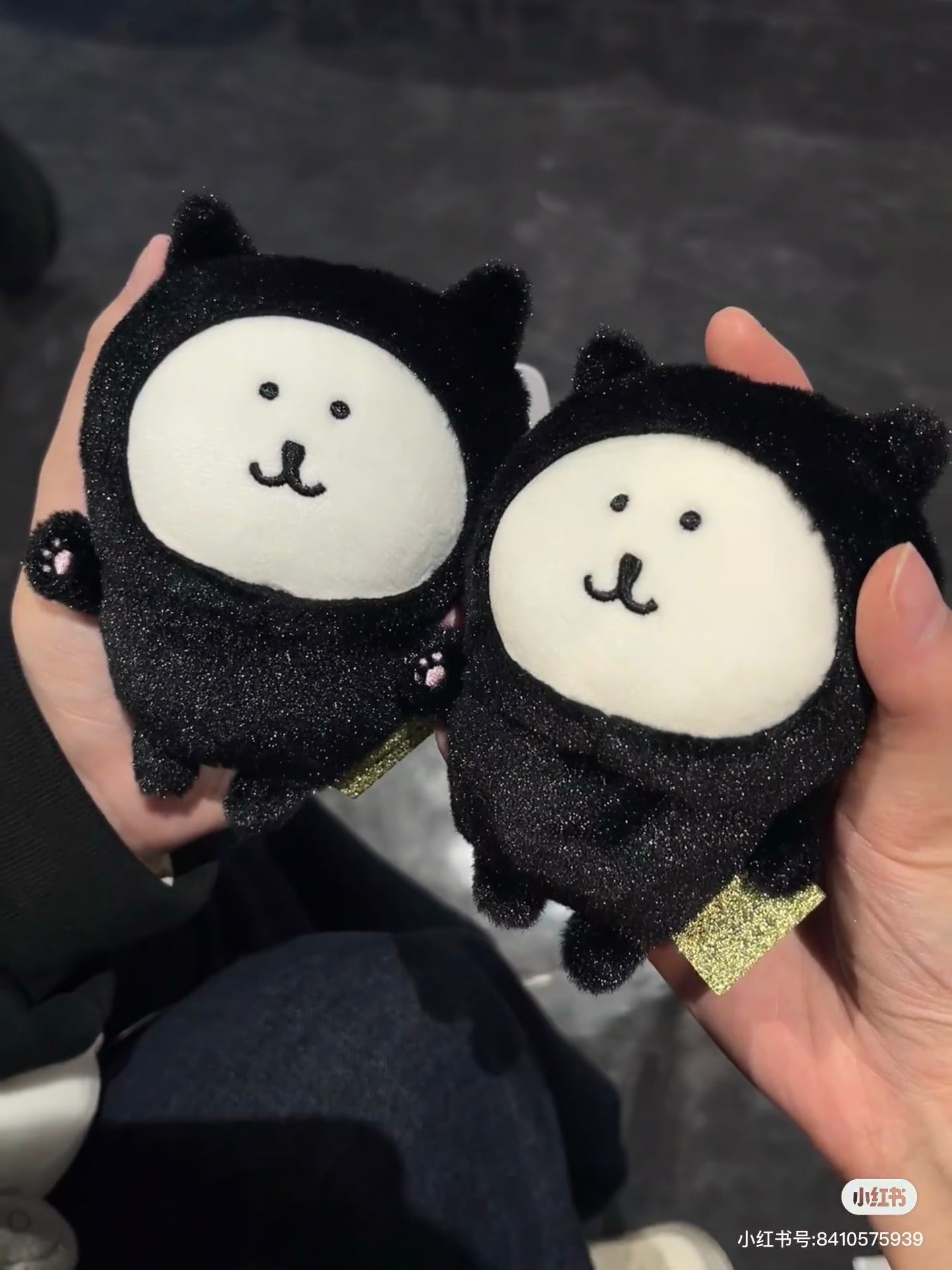 Nagano|Black Cat Bear Mascot Holder /Plush Keychain| 120mm H x 95mm W x 55mm D approx.