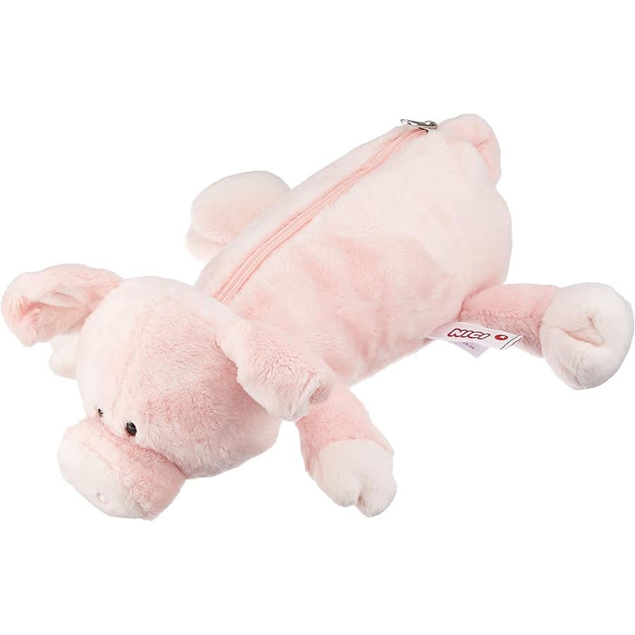 Nici|大容量毛茸茸粉猪猪笔袋|约30x8cm