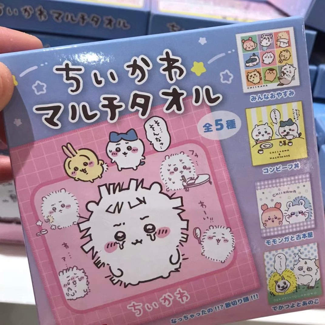 Chiikawa 吉伊卡哇|超可爱手帕/小毛巾盲盒/全5种/长毛吉伊|1个入/縦30×横30cm