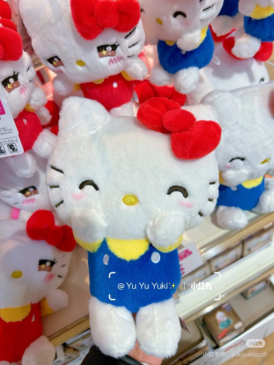 HelloKitty凯蒂猫|Nakajima Sanrio Plush Hello Kitty Various Faces S凯蒂猫可爱表情毛绒玩偶/公仔|约170×190×120mm
