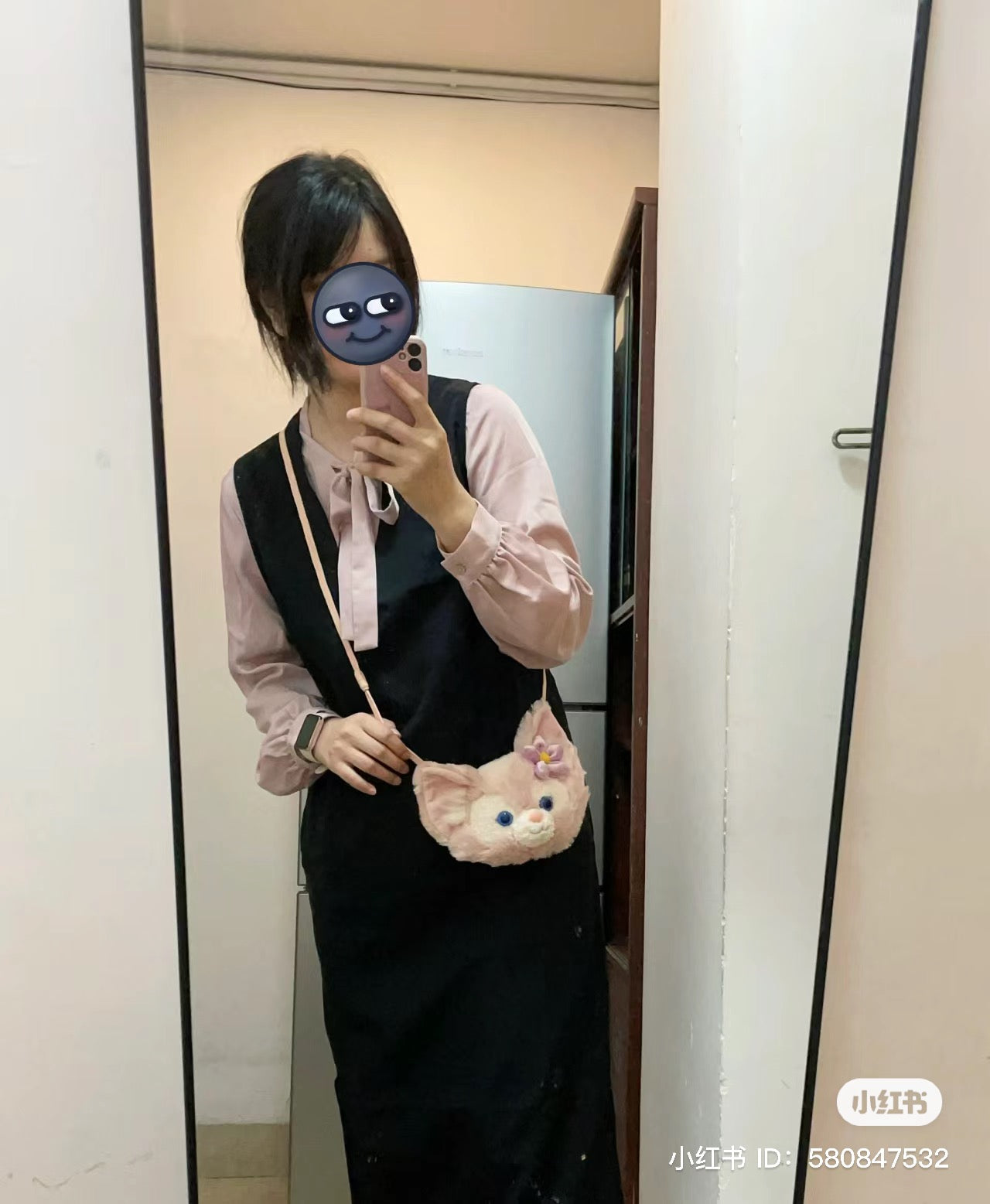 Disney HK|linabell玲娜贝儿大脸斜挎包/卡包位