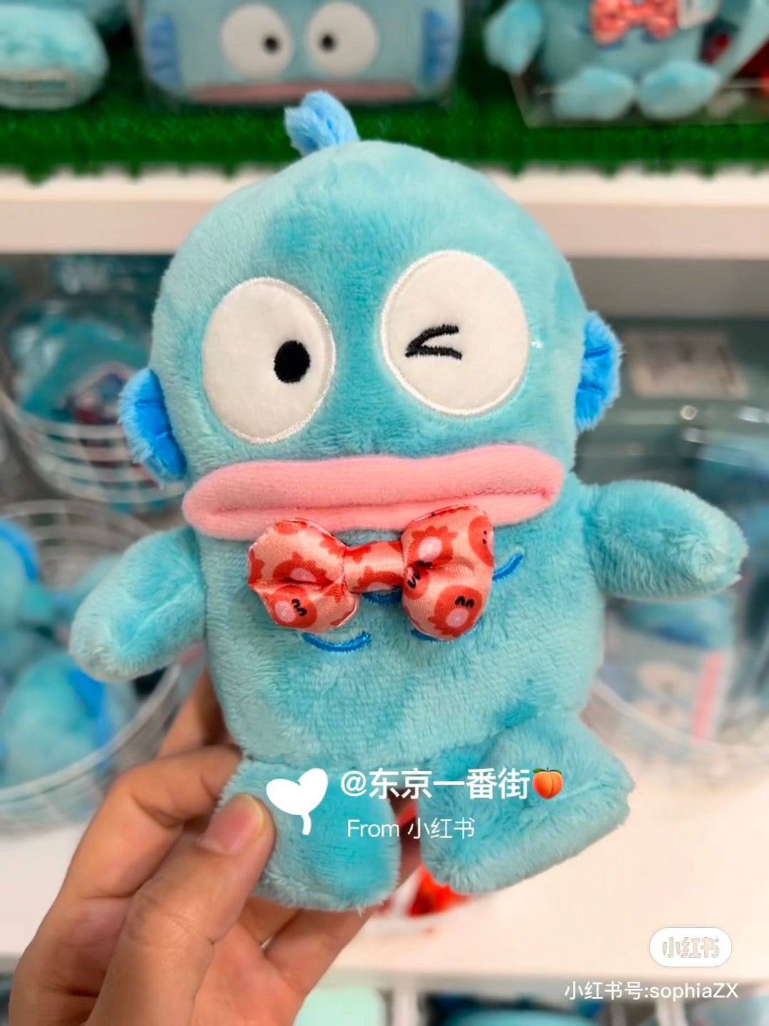 Sanrio|Hangyodon 40th Anniversary Happy Life Mascot Holder /Plush Keychain|13×8×15cm approx.