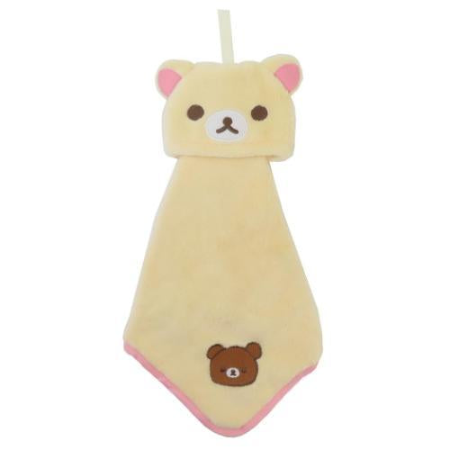 Rilakkuma轻松熊|可收起式便携收纳/特殊抗菌防臭加工/便携可挂小毛巾/小刺绣图案擦手巾/吸水巾|打开后約9.5×12cm
