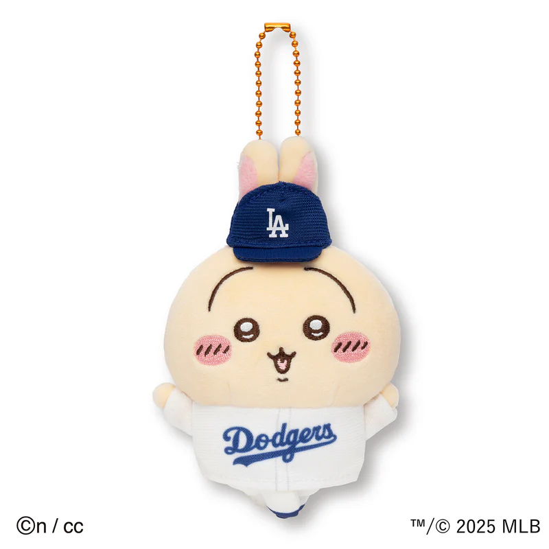 【limit 1】Chiikawa|Chiikawa X MLB Tokyo Series Dodgers Mascot Holder /Plush Keychain|H120×W93×D50mm approx.