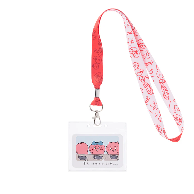 Chiikawa 吉伊卡哇|餐厅限定系列三小只被辣到图案可挂式铭牌套/卡套|约H205 x W95 x D1mm