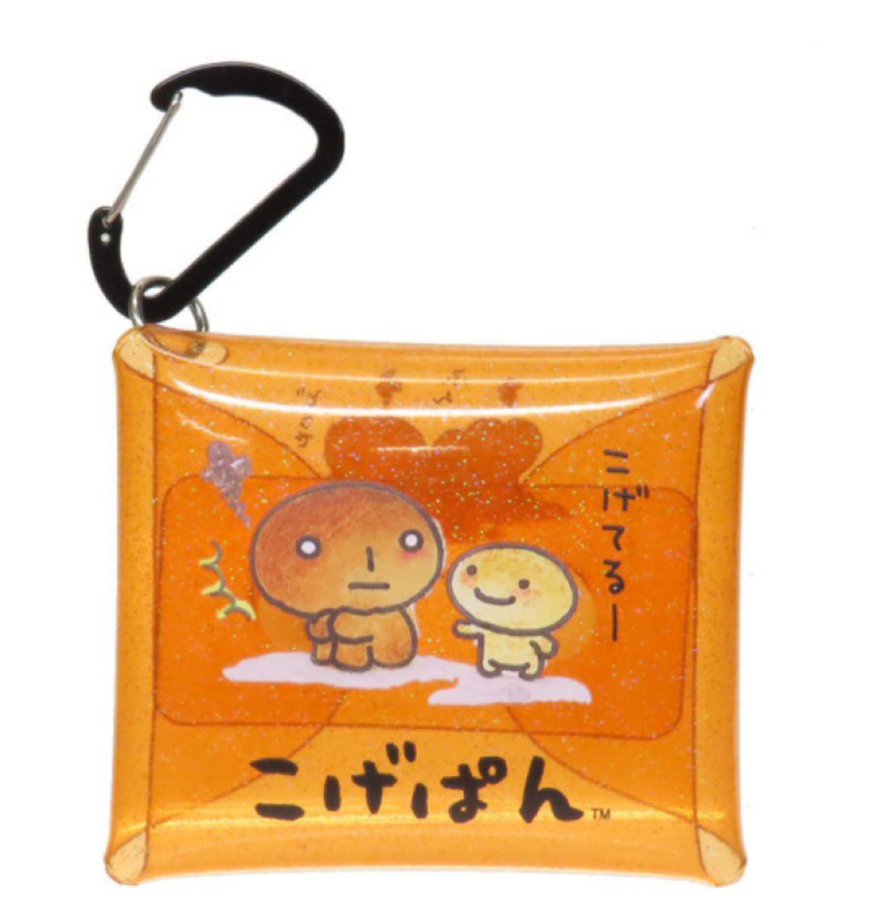 San-X|Clear Multi Case (SS) - Kogepan烤焦面包登山扣细闪PVC透明防水小挂包/钥匙包/卡包|約W90×H75×D20mm