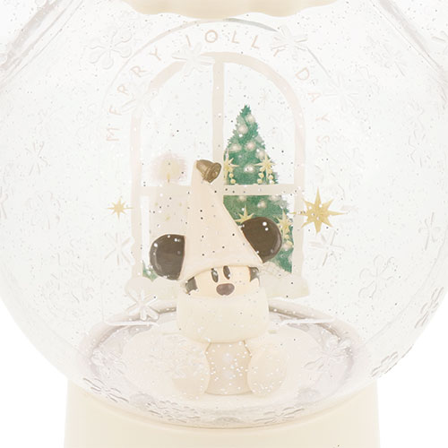 Disney迪士尼 |Merry Lil RingRing Mickey 东迪2024圣诞精灵妖精米奇系列七彩发光雪花图案透明手提灯笼球