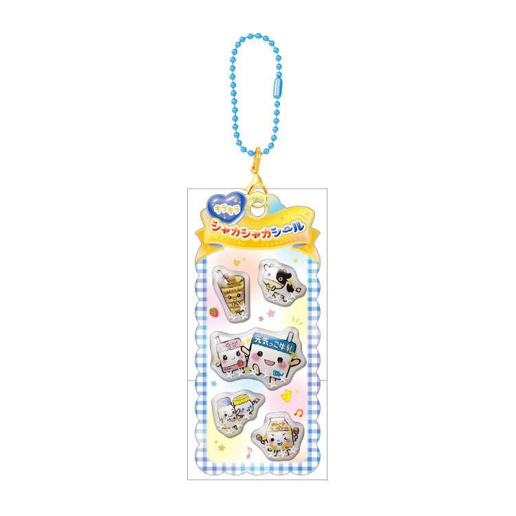 Q-LiA|Fluffy Glittery Shaker Sticker Puffy Charm|H115 x W40 x D3mm approx.