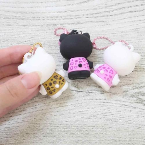 HelloKitty| PVC Leopard Print Series Keychain/Keyring|H45 x W30 x D25mm approx.