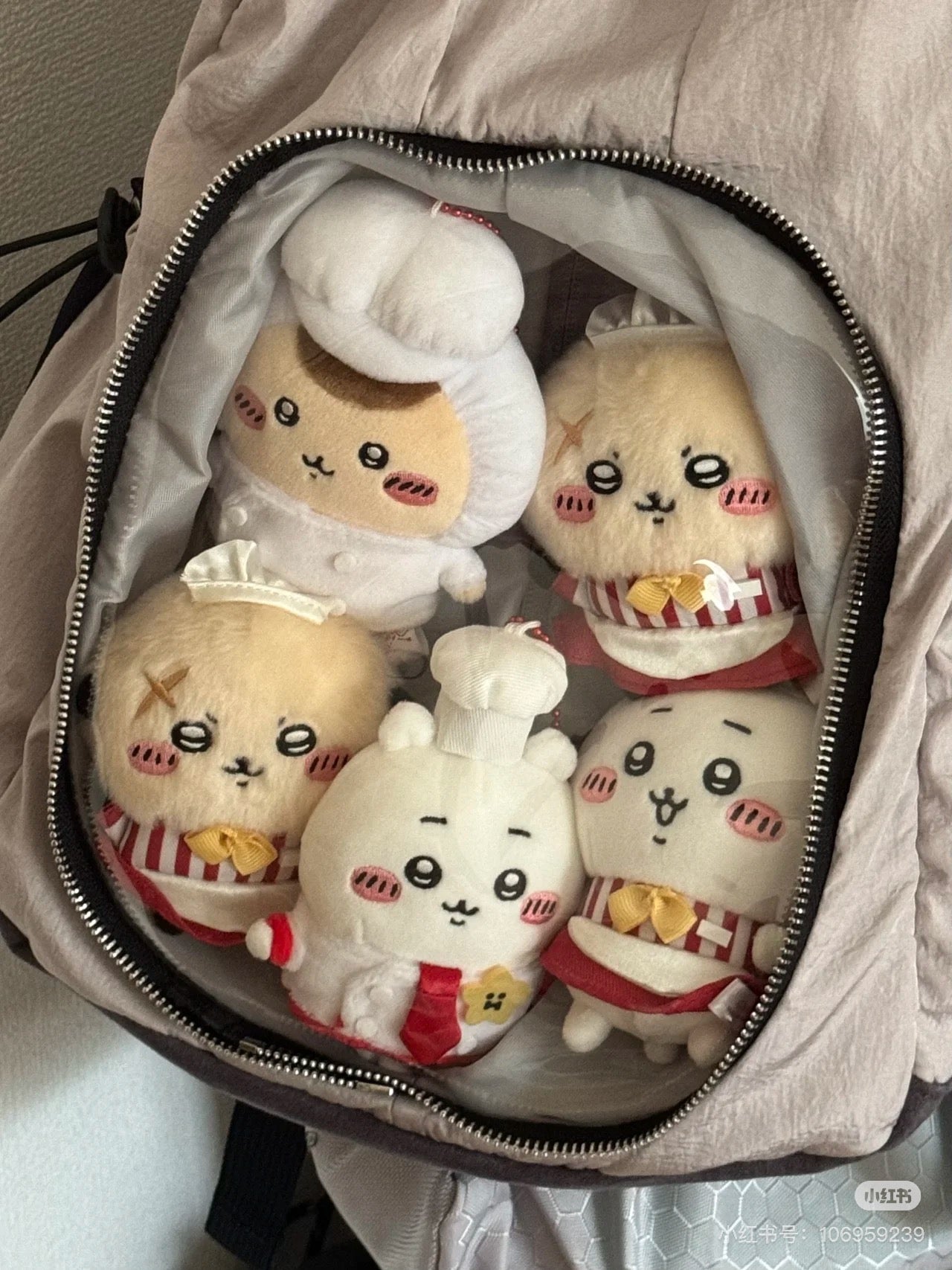 Chiikawa 吉伊卡哇|餐厅厨师毛绒玩偶挂件/包挂|约H120×W90×D50mm