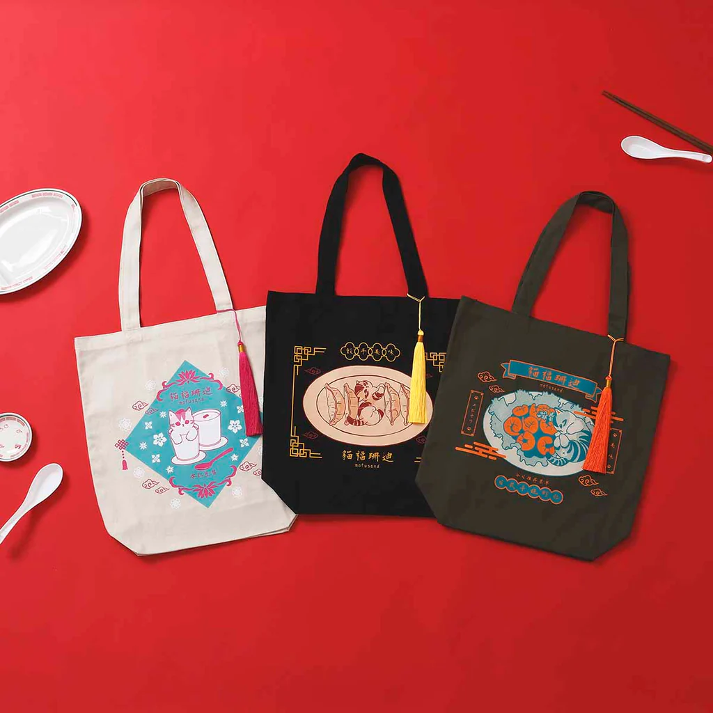 Mofusand|Chinese Style Tote Bag|37×24×12cm approx.