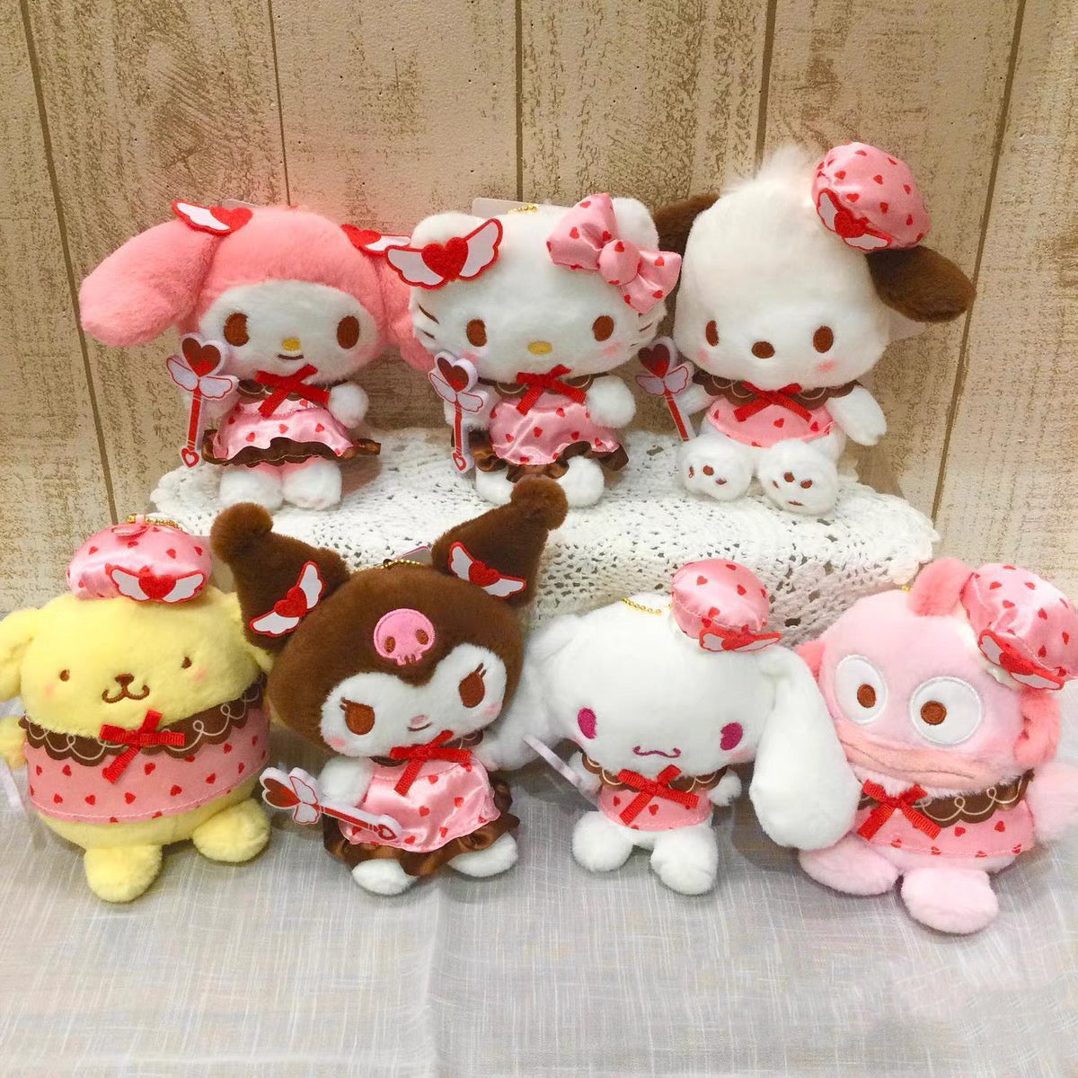 Sanrio三丽鸥|Characters Magical Heart魔法之心系列权杖粉色爱心毛绒玩偶挂件/包挂|约H15 x W14 x D11cm