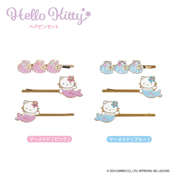 Hello kitty|Lolita Fashio Hairpin Set|H16xW66mm approx.