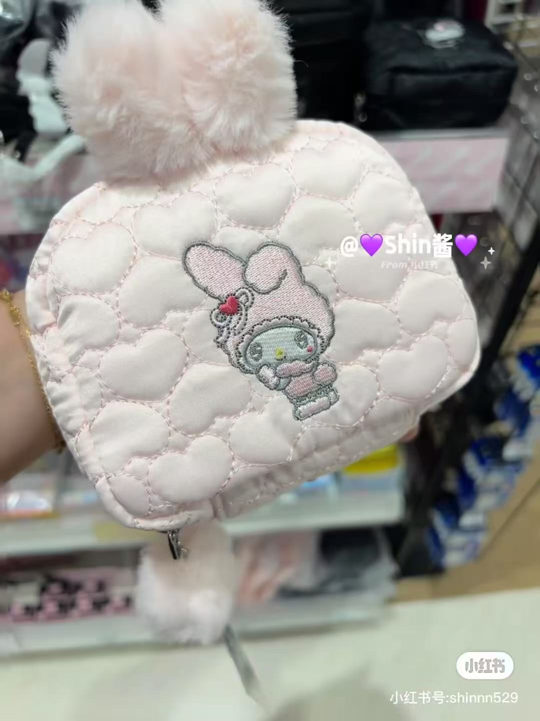 Sanrio|Kuromi & My Melody : Melousa Romiusa Pouch|12×5×10cm approx.
