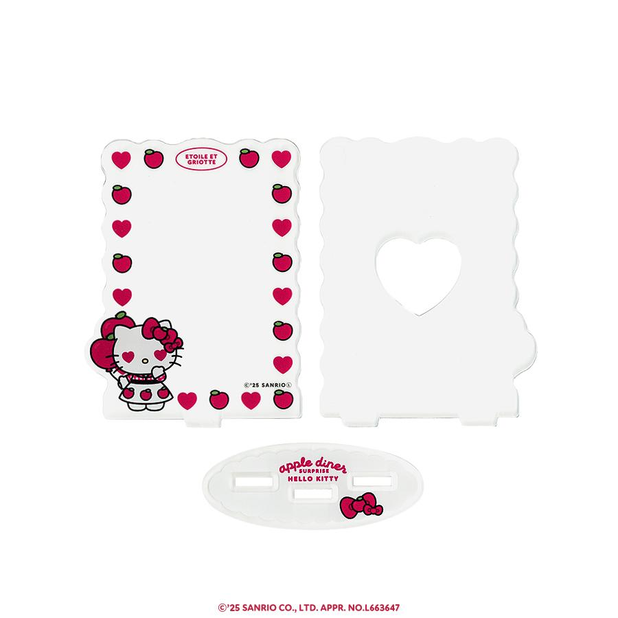 Sanrio|Apple Diner SURPRIZE Trading Heart Acrylic Trading Card Stand|W73mm x H97mm approx.