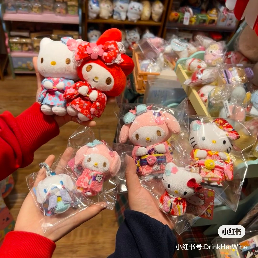 Sanrio|Kimono Mascot Holder /Plush Keychain|H12cm approx.