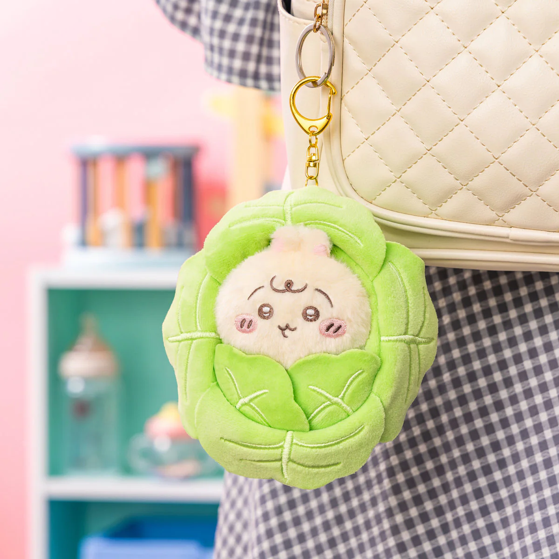 【limit 1】chiikawa|Chiikawa Baby Wrapped in Cabbage Mascot Holder /Plush Keychain|155×155×70mm approx.